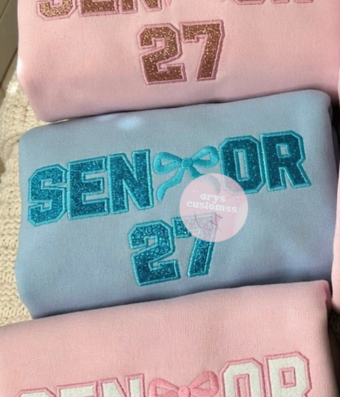 Senior bow blue 27